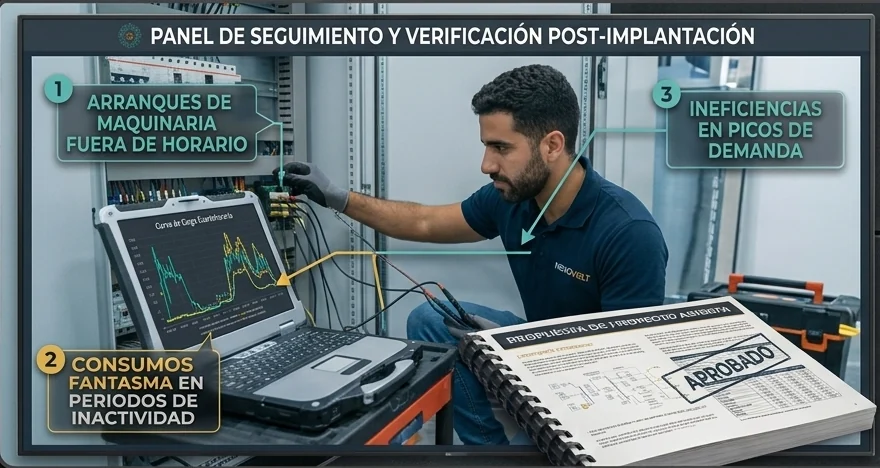 Análisis de curva de carga en instalación industrial