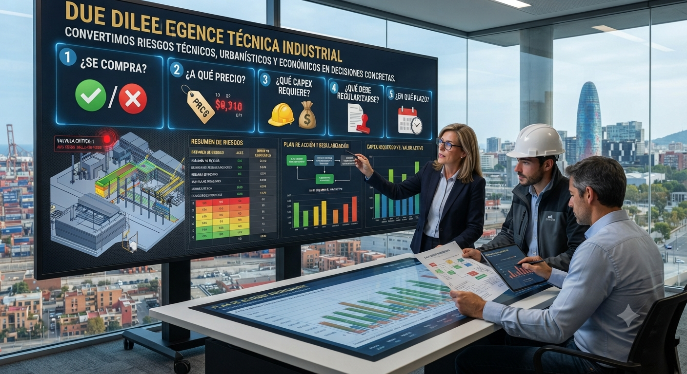 Due Diligence Técnica Industrial: compra, precio, CAPEX, regularización y plazo